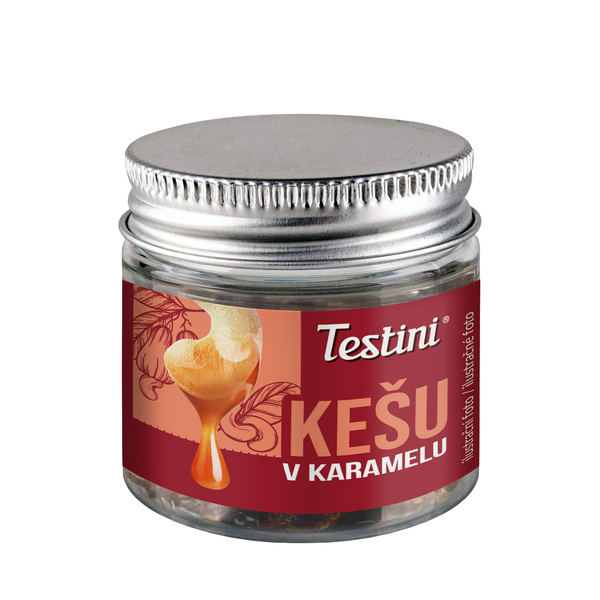 Kešu ořechy v karamelu Testini®, 90g