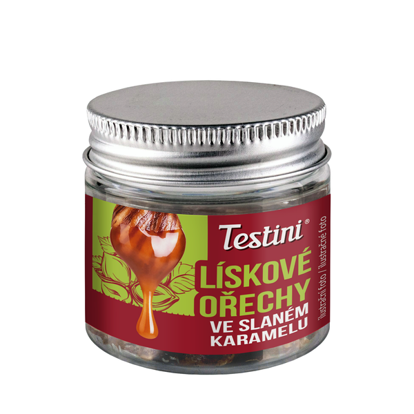 Lískové ořechy ve slaném karamelu Testini®, 90 g