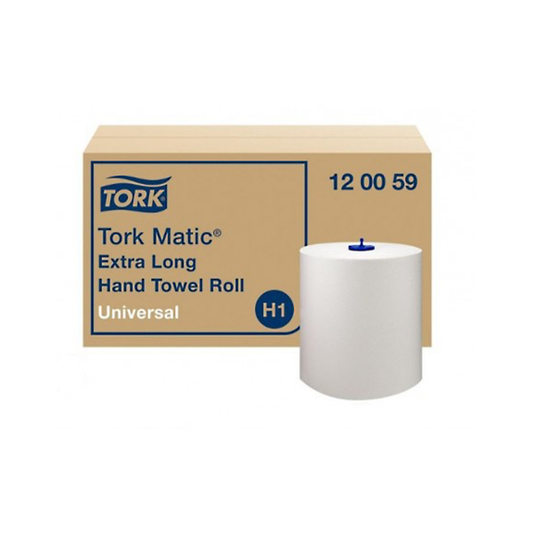 Tork Matic® Paper Towels on a Roll, White, 6 Rolls, H1