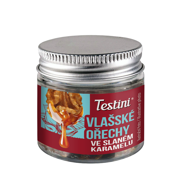 Walnuss in gesalzenem Karamell Testini®, 90g